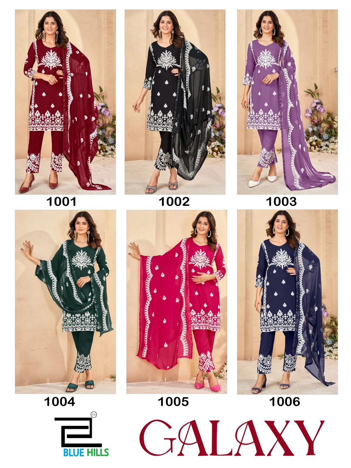 Blue Hills Galaxy Rayon 14Kg Wholesale Readymade Salwar Suit Catalog — Wholesale Readymade Suit, Blue Hills wholesale from Surat — view 7